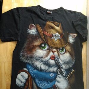 Thanabat Cowgirl Cat Cowboy AOP T-Shirt
